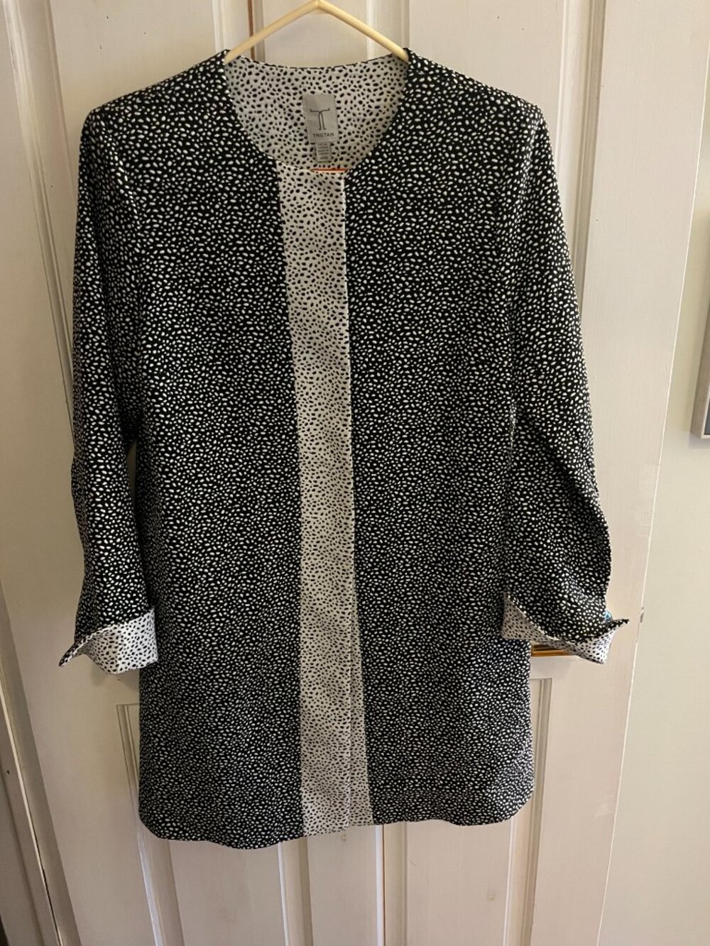 Made In Canada 3/4 Length Geometric Colour-blocking Light Coat